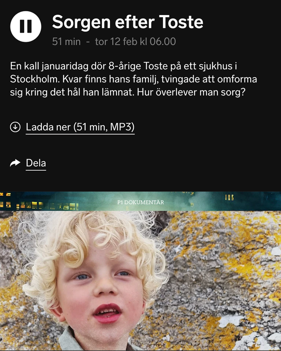 Toste P1 dokumentär